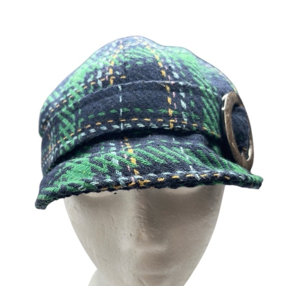 Vintage Scala Pronto Womens Tartan Plaid Newsboy Cabbie Hat Wool Blend One Size - Picture 6 of 11